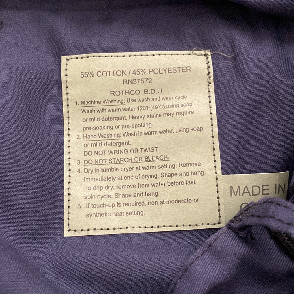 Rothco Blue tactical pants, Bdu pants - Picture 4 of 4